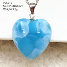 Load image into Gallery viewer, Top Quality Natural Blue Larimar Gemstone Women Man Pendant Heart Water Drop Oval Love Oval Dominica Lucky Gift Necklace AAAAAA