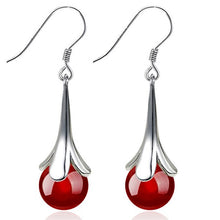 Load image into Gallery viewer, Fashion Moonstone Opal Drop Earrings Flower Leaf Tassel Long Earring Jewelry For Women Trendy Imitation Pearls Drop Earrings