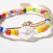 Load image into Gallery viewer, Bohemian Handwoven Multi-layer Colorful Round Beaded Stone Pearl Bracelet Retro Rice Ethnic Bangles Wholesale Bracele 2019