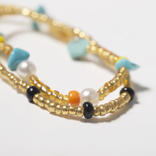 Load image into Gallery viewer, Bohemian Handwoven Multi-layer Colorful Round Beaded Stone Pearl Bracelet Retro Rice Ethnic Bangles Wholesale Bracele 2019