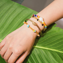 Load image into Gallery viewer, Bohemian Handwoven Multi-layer Colorful Round Beaded Stone Pearl Bracelet Retro Rice Ethnic Bangles Wholesale Bracele 2019