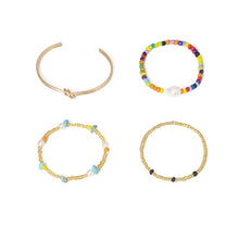 Load image into Gallery viewer, Bohemian Handwoven Multi-layer Colorful Round Beaded Stone Pearl Bracelet Retro Rice Ethnic Bangles Wholesale Bracele 2019
