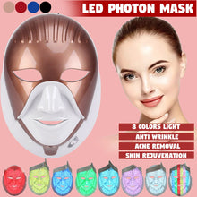 Load image into Gallery viewer, 8 Colors Led Mask Photon Electric LED Facial Mask LED Skin Rejuvenation Anti Wrinkle Acne Egypt Style Photon Therapy Beauty Tool