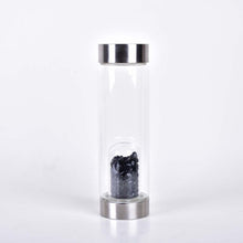 Load image into Gallery viewer, Natural Quartz Gemstone Crystal Glass Elixir Water Bottle Point Hand-Carved Gemstone Healing Glass Energyr Water Bottle