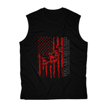 Load image into Gallery viewer, You Are Secured To Fly Above Ground Men's Sleeveless Performance Tee
