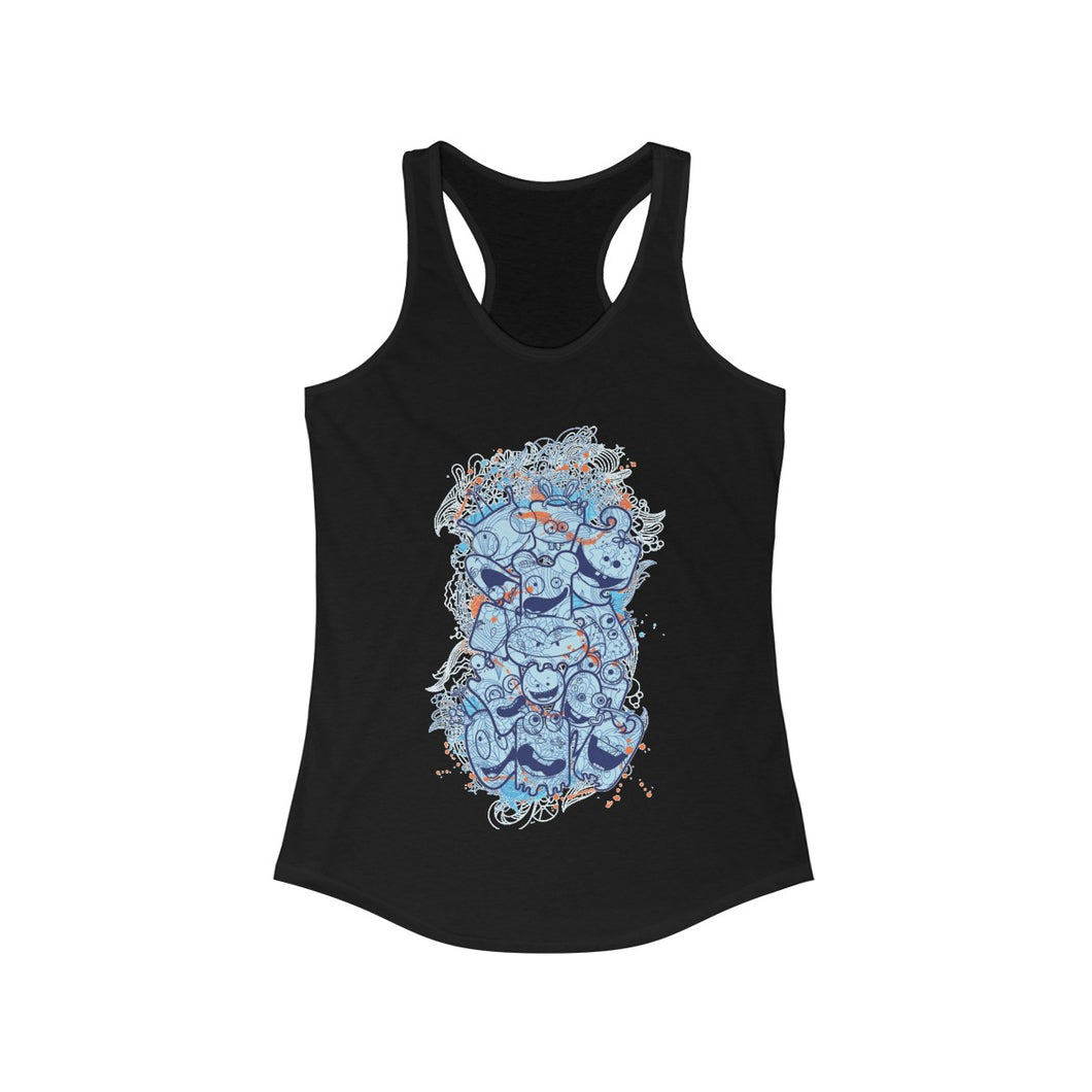 Baby's Laughing Face Women's Ideal Racerback Tank