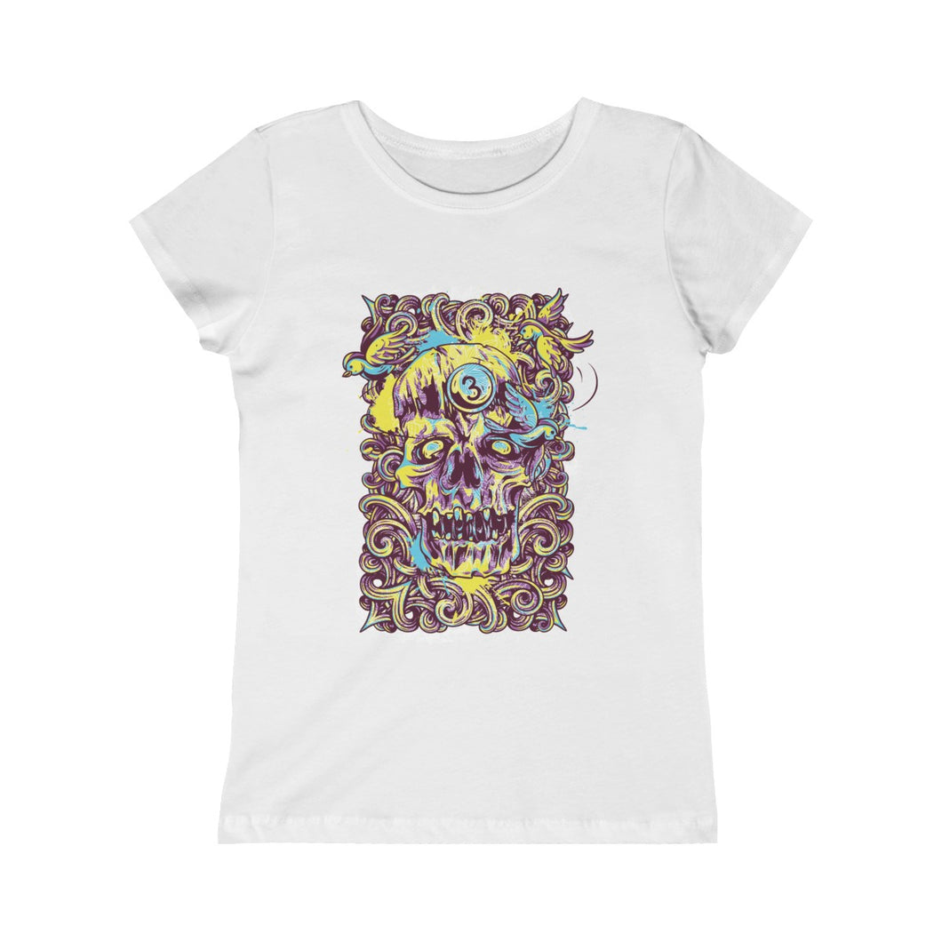 Mark Skull Halloween Girls Princess Tee