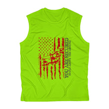 Load image into Gallery viewer, You Are Secured To Fly Above Ground Men's Sleeveless Performance Tee
