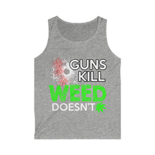 Load image into Gallery viewer, Guns Kill Weed Doesn&#39;t  Men&#39;s Softstyle Tank Top
