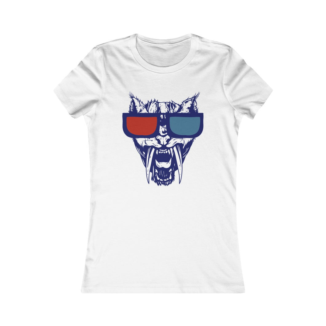Wolf Face With Sunglass Women's Favorite Tee