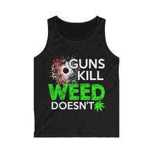 Load image into Gallery viewer, Guns Kill Weed Doesn&#39;t  Men&#39;s Softstyle Tank Top
