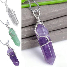 Load image into Gallery viewer, Mix Crystal Stone Opal malachite Lapis Green Howlite Stone Onyx Rose Pink Quartz Carnelian Faceted Bead Twining Pendant 1PCS
