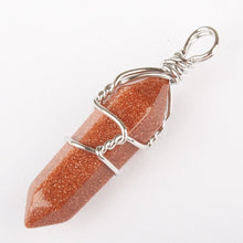 Load image into Gallery viewer, Mix Crystal Stone Opal malachite Lapis Green Howlite Stone Onyx Rose Pink Quartz Carnelian Faceted Bead Twining Pendant 1PCS
