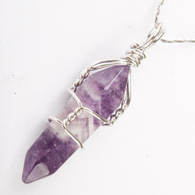 Load image into Gallery viewer, Mix Crystal Stone Opal malachite Lapis Green Howlite Stone Onyx Rose Pink Quartz Carnelian Faceted Bead Twining Pendant 1PCS
