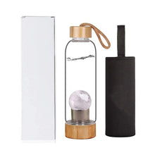 Load image into Gallery viewer, Drop Shipping Natural Crystal Water Bottle Stone ball Healing Crystal ball Elixir Quartz Crystal Energy Drinkware cup for gift
