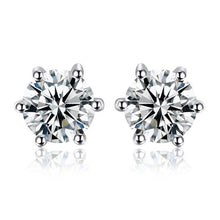 Load image into Gallery viewer, Genuine Amethyst Garnet Peridot Topaz Stud Earrings 925 Sterling Silver Earrings For Women Korean Earings Fashion Jewelry 2021
