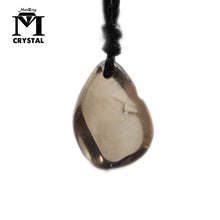 Load image into Gallery viewer, Natural Smoky Quartz Necklaces Crystal Pendants  Gem Stone Quartz Irregular  Pendulum Reiki Chakra Suspension Jewelry
