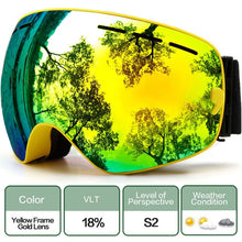 Load image into Gallery viewer, Ski Goggles,Winter Snow Sports Goggles with Anti-fog UV Protection for Men Women Youth Interchangeable Lens - Premium Goggles

