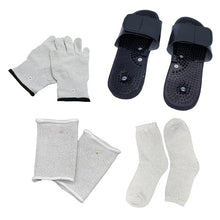 Load image into Gallery viewer, Electric Tens/EMS Muscle Stimulator Conductive Silver Fiber Gloves Slippers Wrist Socks  Acupuncture Massage Therapy Accessories

