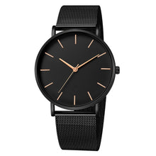 Load image into Gallery viewer, Minimalist Men Fashion Ultra Thin Watches Simple Men Business Stainless Steel Mesh Belt Quartz Watch Relogio Masculino
