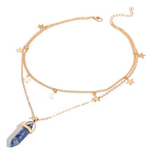 Load image into Gallery viewer, IPARAM Fashion Trend Crystals Necklace Bohemian Hexagon Opal Pendant Necklace Female Hexagon Crystal Necklace Gift 2020 NEW
