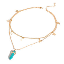 Load image into Gallery viewer, IPARAM Fashion Trend Crystals Necklace Bohemian Hexagon Opal Pendant Necklace Female Hexagon Crystal Necklace Gift 2020 NEW
