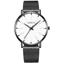 Load image into Gallery viewer, Luxury Minimalist Men&#39;s Fashion Ultra Thin Watches Simple Men Business Stainless Steel Mesh Belt Quartz Watch Relogio Masculino
