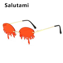 Load image into Gallery viewer, Chic Rimless Candy Color Crystal Tear Sunglasses For Women Luxury Rhinestone Tassel Party Shades Red Green Sun Glasses Wholesale
