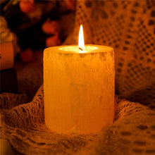 Load image into Gallery viewer, 1pcs Natural Selenite Candlesticks Stones Natural Quartz Crystals Wedding Party Dinners Candle Holders Home Decor
