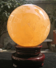 Load image into Gallery viewer, Free Shipping WW 05376 NATURAL golden CALCITE CRYSTAL SPHERE BALL REIKI
