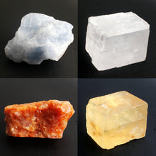 Load image into Gallery viewer, 1PC Natural Crystal White or Orange or Blue Calcite Rockstone Reiki Healing Specimen Roughstone Raw Minerals Collection Gift
