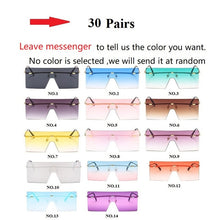 Load image into Gallery viewer, Wholesale 14 Colors One Piece Rimless Square  Women&#39;s Sunglasses Alloy Flat Brown Sun Glasses Men Shield Hip Hop Shades Ink Bulk
