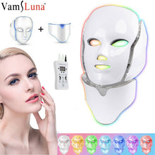 Load image into Gallery viewer, 7 Colors Photon Therapy Led Facial Mask Skin Rejuvenation Tighten Acne Anti Wrinkle Korean Face Neck Beauty Spa Instrument
