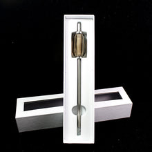 Load image into Gallery viewer, Runyangshi 1pc 2020 New Eco-friendly Reusable  Natural crystal amethyst stainless steel Drink straw rose quartz With Brush
