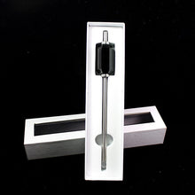 Load image into Gallery viewer, Runyangshi 1pc 2020 New Eco-friendly Reusable  Natural crystal amethyst stainless steel Drink straw rose quartz With Brush
