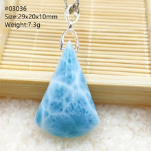Load image into Gallery viewer, Top Quality Natural Blue Larimar Gemstone Women Man Pendant Heart Water Drop Oval Love Oval Dominica Lucky Gift Necklace AAAAAA
