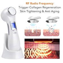 Load image into Gallery viewer, Mesotherapy Electroporation RF Radio Frequency LED Photon Skin Care Beauty Device Face Lifting Wrinkles Removal Facial Cleaner
