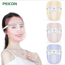Load image into Gallery viewer, LED Light Therapy Face Mask Skin Rejuvenation Brightening 3 Colors Photon Light Anti-Aging Anti Wrinkle Facial Beauty Tools
