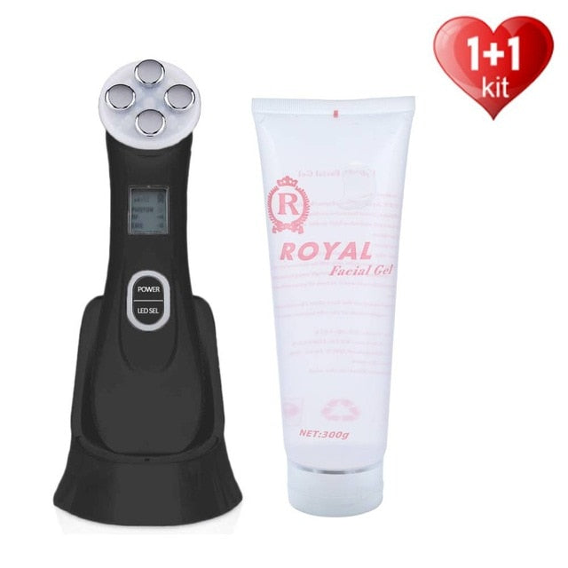 EMS Mesotherapy RF Radio Frequency Beauty Device+Lift Tighten Skin Rejuvenation Cream Electroporation LED Photon Face Instrument