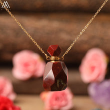 Load image into Gallery viewer, Natural Purple Agates Smoky Color Quartz Rainbow Fluorite Stone Gold Perfume Bottle Pendant For Necklace Making Women Jewelry
