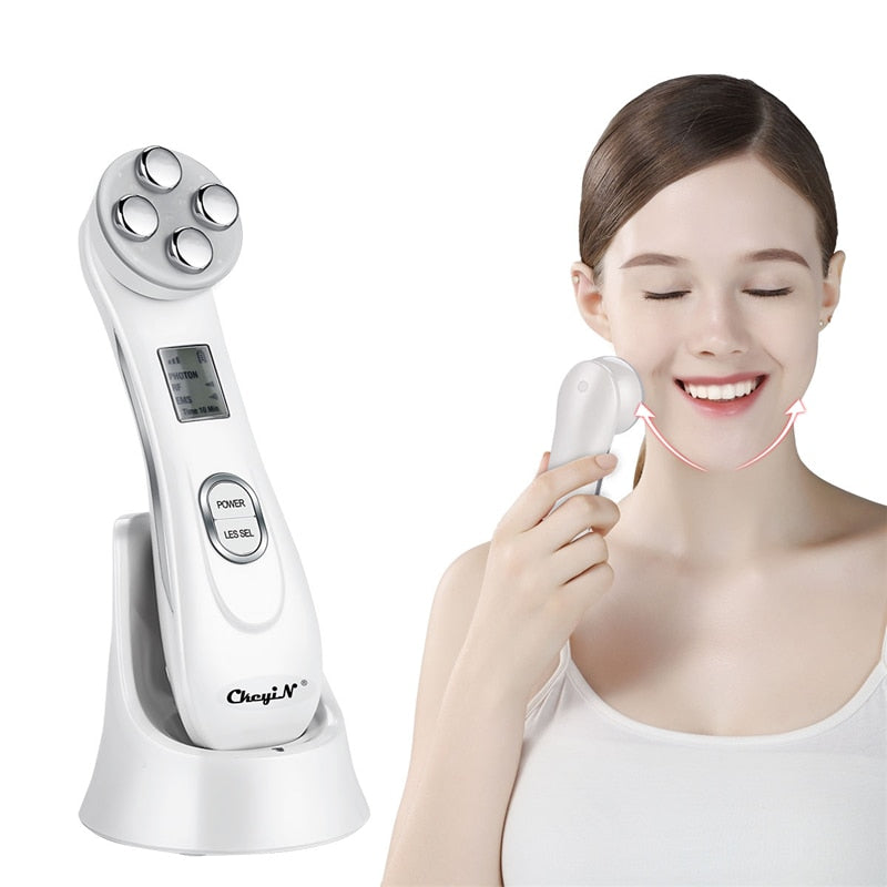 LED Photon Skin Rejuvenation EMS Mesotherapy Electroporation Facial RF Radio Frequency Face Care Tighten Lifting Massage Machine