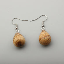 Load image into Gallery viewer, Water Drop Natural Stone Dangle Earring for Women Tiger Eye Clear Quartz Lapis Opal Obsidian Drop Cone Bead Hook Earrings
