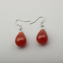 Load image into Gallery viewer, Water Drop Natural Stone Dangle Earring for Women Tiger Eye Clear Quartz Lapis Opal Obsidian Drop Cone Bead Hook Earrings
