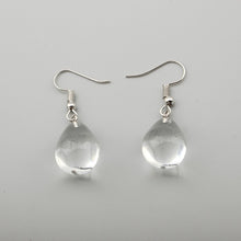 Load image into Gallery viewer, Water Drop Natural Stone Dangle Earring for Women Tiger Eye Clear Quartz Lapis Opal Obsidian Drop Cone Bead Hook Earrings
