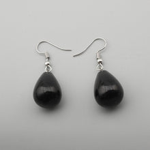 Load image into Gallery viewer, Water Drop Natural Stone Dangle Earring for Women Tiger Eye Clear Quartz Lapis Opal Obsidian Drop Cone Bead Hook Earrings
