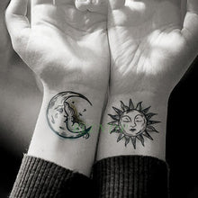 Load image into Gallery viewer, Waterproof Temporary Tattoo Sticker Sun Moon Fake Tatto Flash Tatoo Tatouage hand foot arm For Men Women girl
