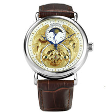 Load image into Gallery viewer, FORSINING Gold Watch Men Luxury Automatic Watches Mens 2020 Top Brand Leather Strap Wristwtach Sun Moon часы мужские спортивные
