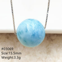 Load image into Gallery viewer, Top Quality Natural Blue Larimar Gemstone Women Man Pendant Heart Water Drop Oval Love Oval Dominica Lucky Gift Necklace AAAAAA
