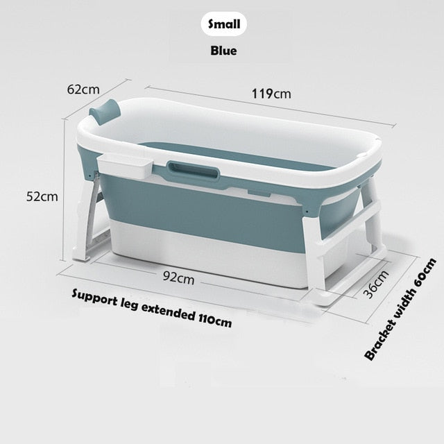 Cordial Shining Bath Barrel Adult Folding Bath Tub Household Bath Barrel Adult Thick Plastic Bathtub Full Body Children Bathtub