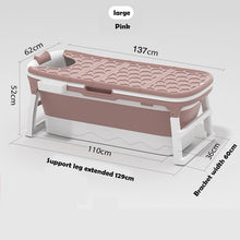 Load image into Gallery viewer, Cordial Shining Bath Barrel Adult Folding Bath Tub Household Bath Barrel Adult Thick Plastic Bathtub Full Body Children Bathtub
